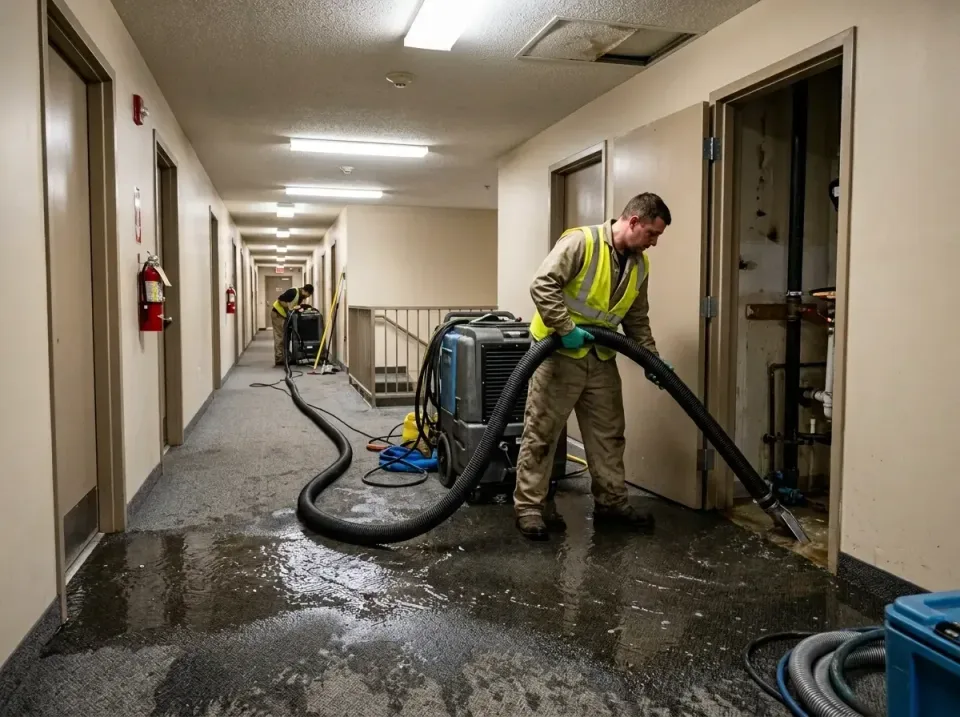 multi-unit-apartment-hallway-f-005 — frequently asked questions, Emergency Burst Pipe Water Extraction & Removal in Dell Rap…